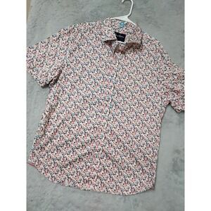 Robert Graham Multicolor Skull Short Sleeve Button-Down Shirt